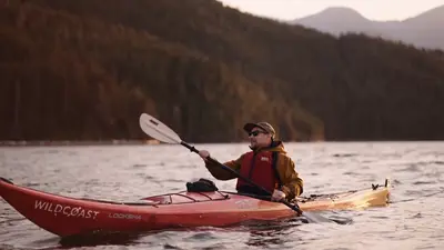A sea kayaker on Johnstone Strait