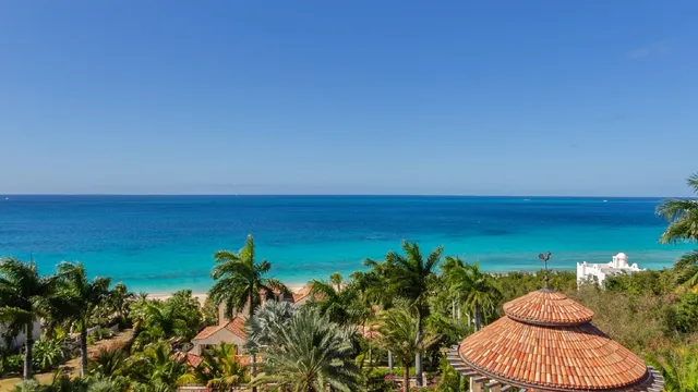 The Joseph Penthouse dining terrace, above the Caribbean