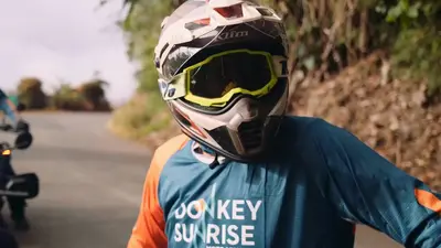 A Donkey Sunrise guide riding, seen close