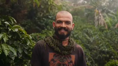 A grower on the coffee finca