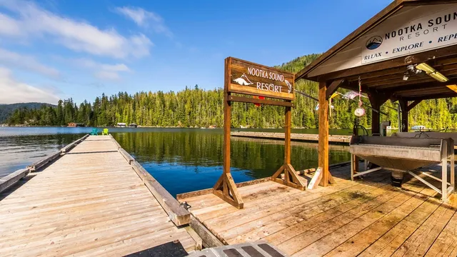 Nootka Sound Resort dock and entrance