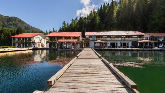 The dock approach to Nootka Sound Resort